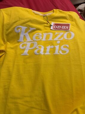 Kenzo Yellow Logo Short Sleeve Tee